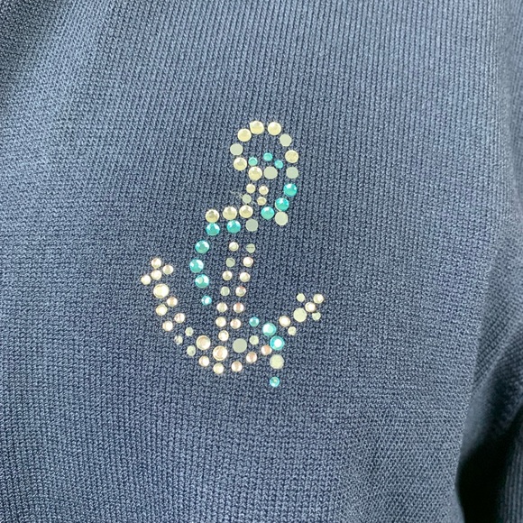 Alfred Dunner L Nautical Pullover w/Anchor Detail - Picture 3 of 7